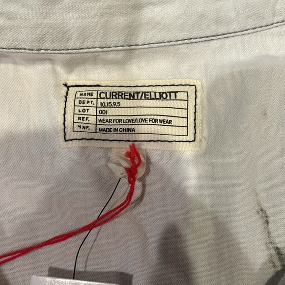 NWT Current/Elliot Women’s Distressed White Top Size 1 - Picture 2 of 5